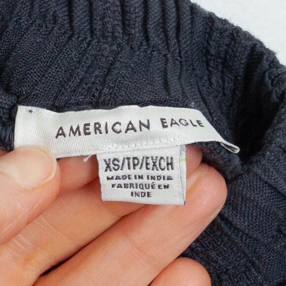 American Eagle Womens Tiered Open Back Romper Size XS Gray Sleeveless Coquette - Picture 5 of 10